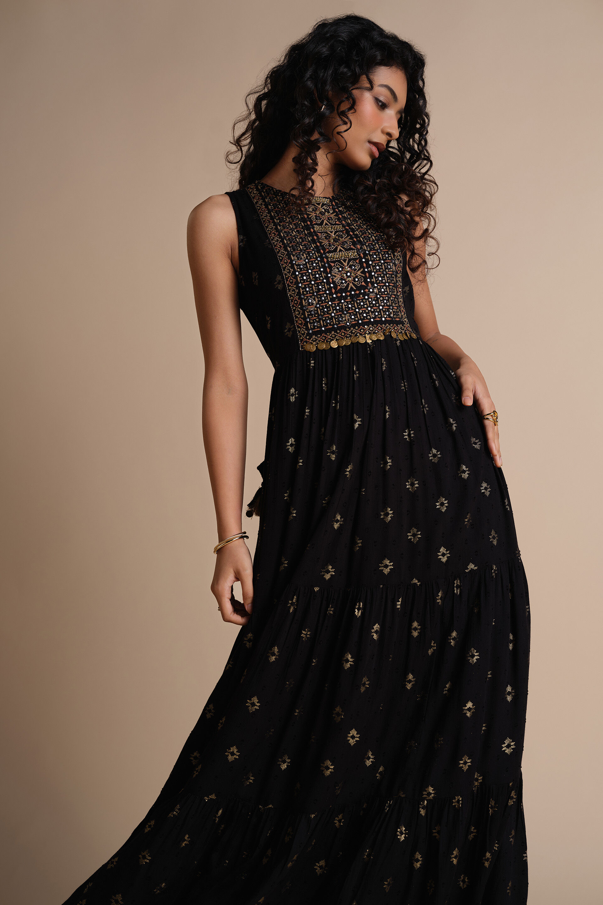 Sitara Sky Maxi Gown, Black, image 3